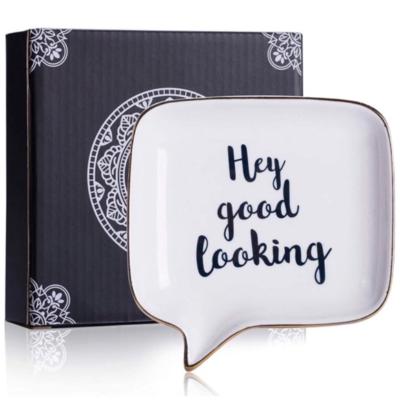 Ceramic Jewelry Trinket Dish Storage Plate - Picture 4 of 5